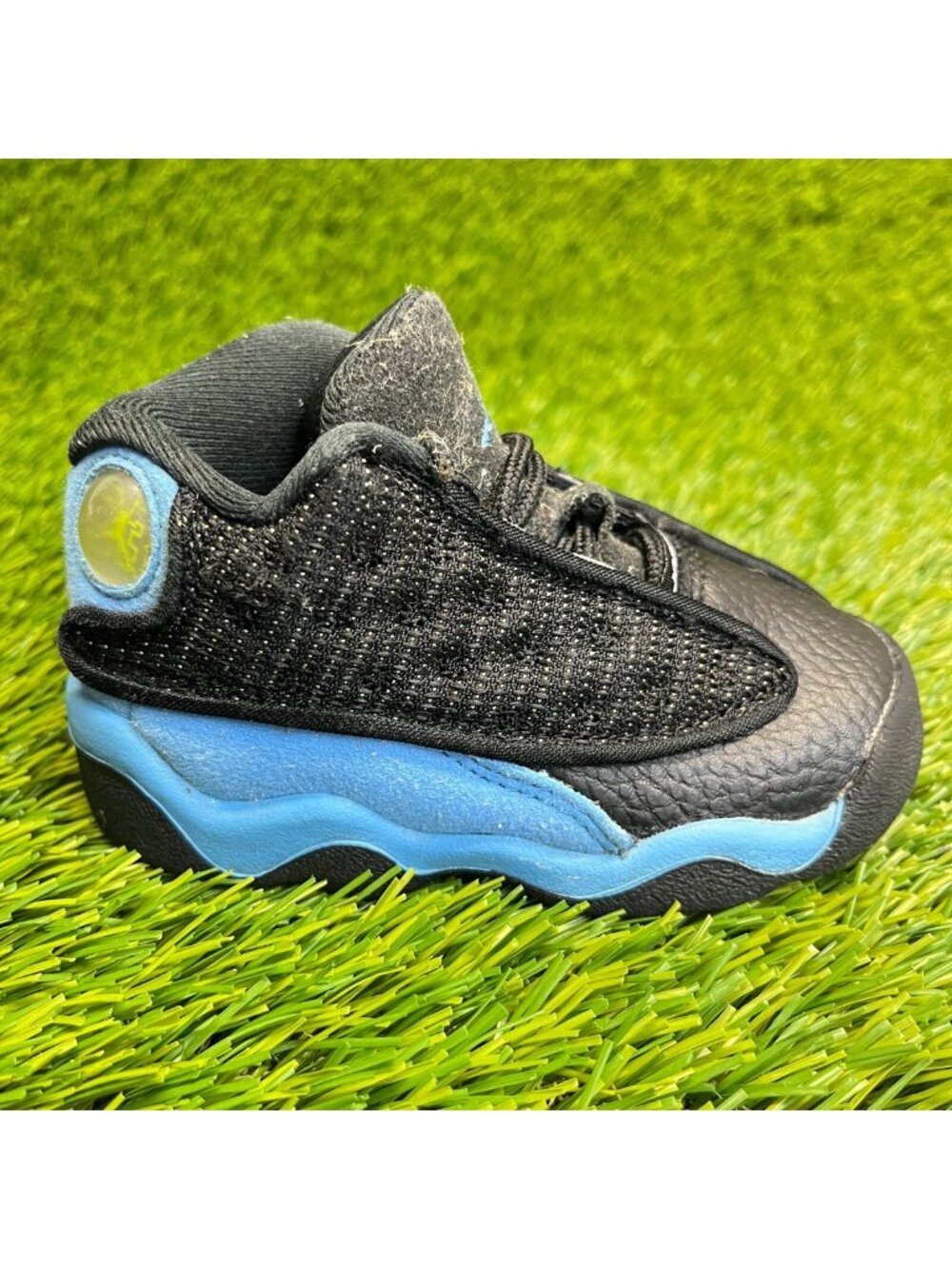 Nike Air Jordan 13 Retro Toddler Size 5C Black Blue Athletic Shoes Sneakers